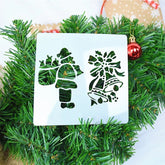 MINI SANTA AND CHRISTMAS BELLS  STENCIL